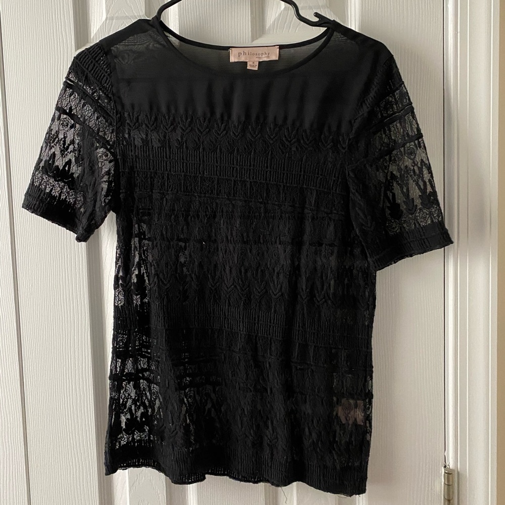 Black lace blouse